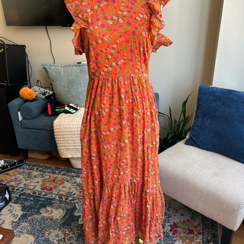 Banjanan Floral Orange Dress